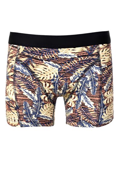 bendengiy بوكسر رجالي من القماش القطني المنقوش مع خصر مطاطي