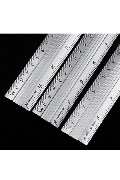 PeriStore Metal Ruler 20 Cm Metal Ruler - 8 inch / inch