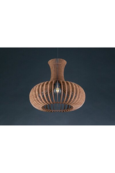 Ferisa Home Rustik Retro Sarkıt Ahşap Salon Mutfak Avize