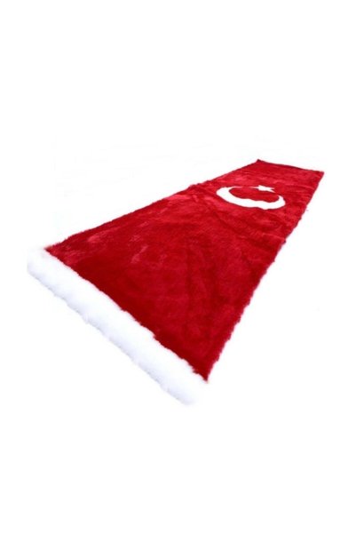 Generic Brand Plush Turkish Flag Torpedo Carpet