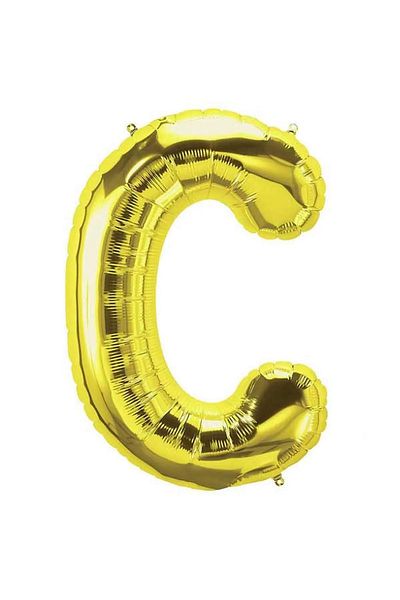 aşkın concept 40 cm Letter C Foil Balloon 16 inch GOLD