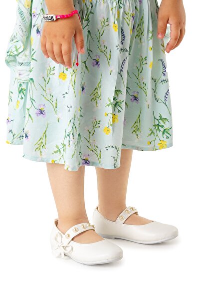 Kiko Kids Balerina pentru fete cu perle și velcro 253 Cască de piele