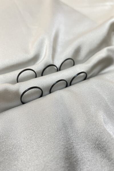 KOBA Black Color 6 Piece Ring Set