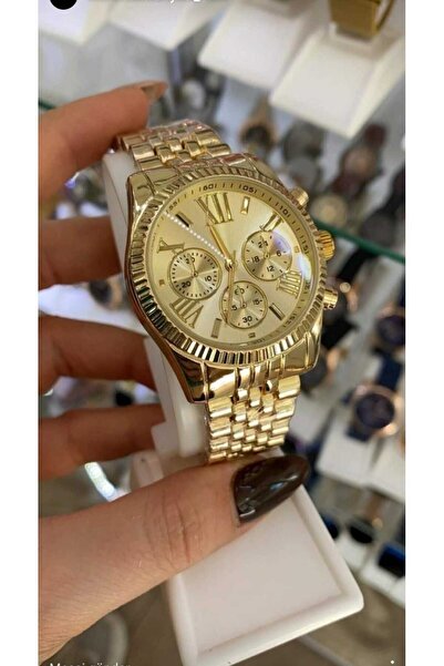 ÇENÇEN Altın Kadın Erkek Çelik Kasa M Kors Model Kol Saati