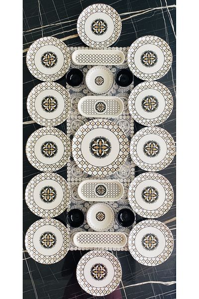 VENÜS HOME DECORATION Liva model 23 piece breakfast set for 12 people