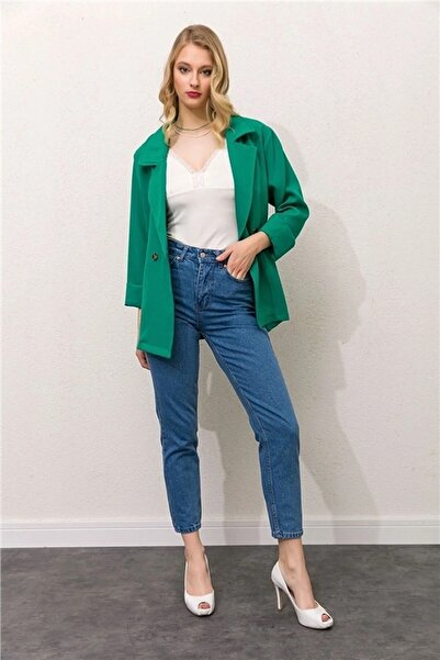 SANTA BELLA Asian xtc Blue Colorfast Mom Jean Femei Iubit Talie înaltă Licra ...