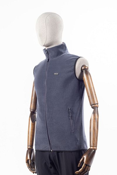 Huğlu Smoked Color Two Pocket Zippered Fleece Vest