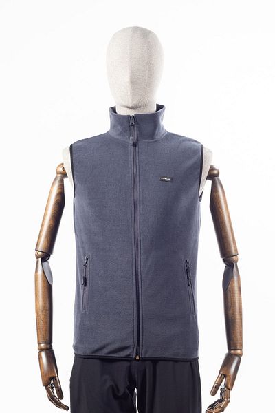 Huğlu Smoked Color Two Pocket Zippered Fleece Vest