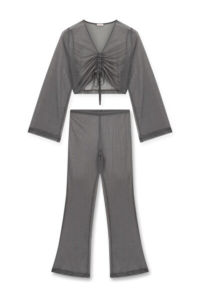 AQUELLA Σετ τούλι Loretta Glitter Anthracite