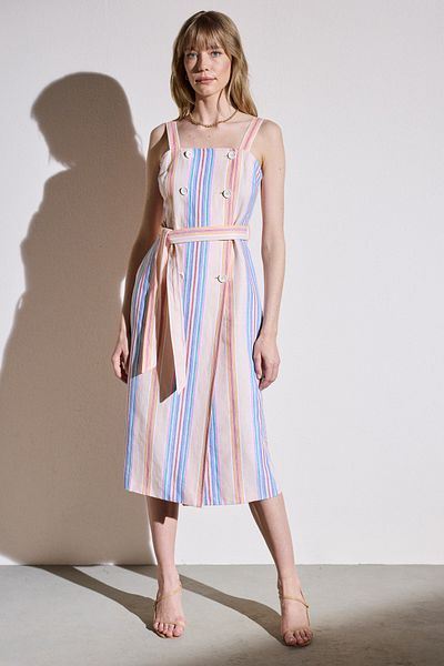 BROOKS BROTHERS Rochie de damă, cu guler pătrat, cu dungi