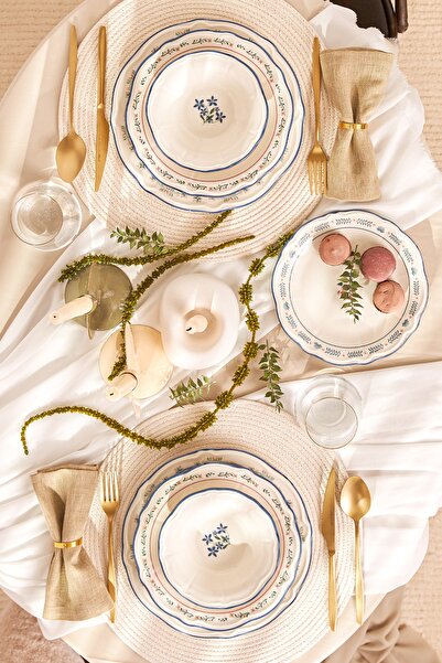 Emsan Farina Porselen 24 Parça 6 Kişilik Yemek Takımı