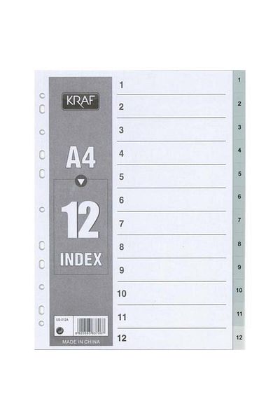 KRAF Bookmark A4 1-12 Number