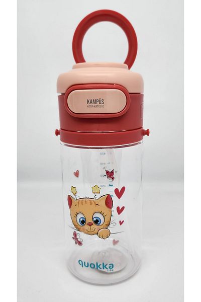 Taros Quokka 450ml Hanging Flask with Red Straw