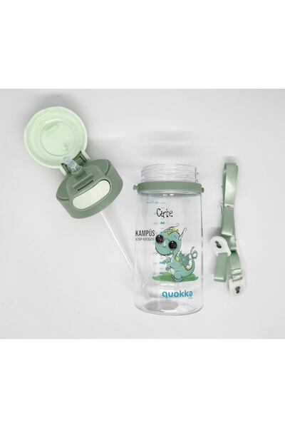 Taros Quokka 450ml Yeşil Pipetli Askılı Matara