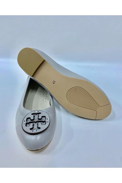 stok83 Balerini din piele naturală gri piatră 8311