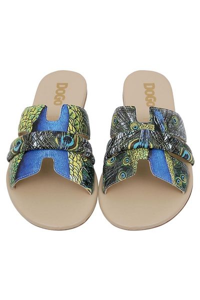 Dogo Women's Vegan Leather Multicolored Slippers - All Beauty is in You Design