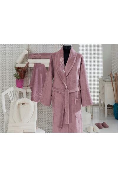 Bella Home Gonca Bambu Aile Bornoz Seti