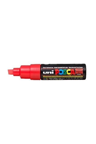 Uni Posca Posca Pc-8k Painting Marker 8 Mm Chisel Tip Fluorescent Red