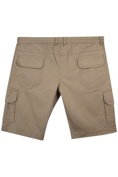 marufshop Σορτς Gabardine μεγάλου μεγέθους Cargo Pocket Dekons Mink
