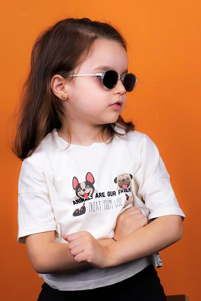 By Donetto Unisex 0-2 Years Polarized Transparent Frame Children's Sunglasses