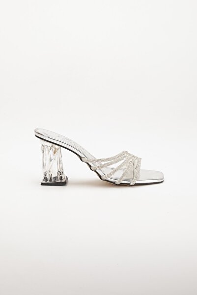 BOUIS Damă Argintiu Alb Zilnic Confortabil Elegant Diamond Stone Rochie de seară Papuci Sandale Pantofi stiletto