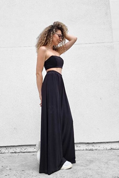 Lasilla Palazzo Cut crne pantalone