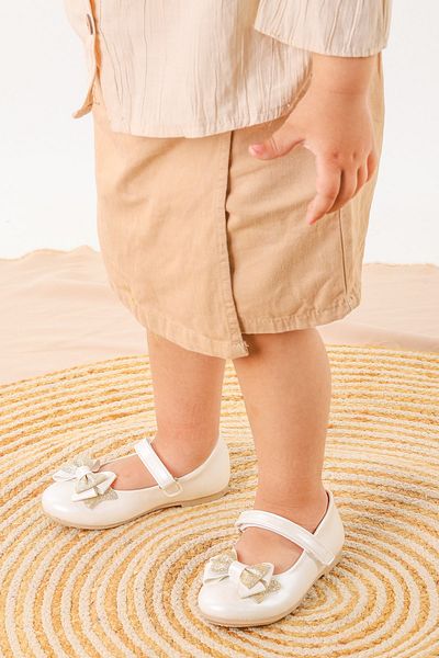KARAMAZI Balerini cu fundă pentru fete - Velcro Sand Sim, Aegean 202 Volume