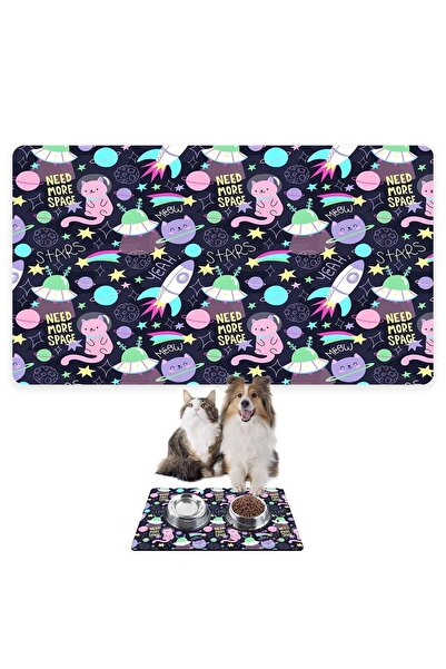 Monnhein بساط تغذية الحيوانات الأليفة بالطعام والماء، سهل التنظيف، مقاوم للما...