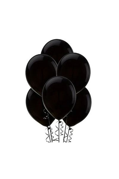 LOTUS PARTY 10 Pastel Black Color Balloons