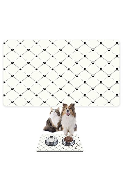 Monnhein بساط تغذية الحيوانات الأليفة بالطعام والماء، سهل التنظيف، مقاوم للما...