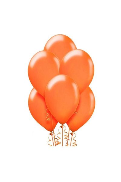 LOTUS PARTY 10 Pieces Latex Metallic Orange Balloons