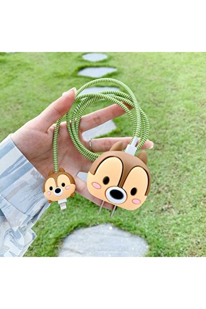 HappyCase Iphone 20w Uyumlu Şarj Başlık Kablo Koruyucu Ve Spiral Kablo Koruyu...
