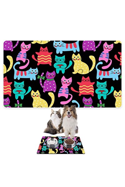 Monnhein بساط تغذية الحيوانات الأليفة بالطعام والماء، سهل التنظيف، مقاوم للما...