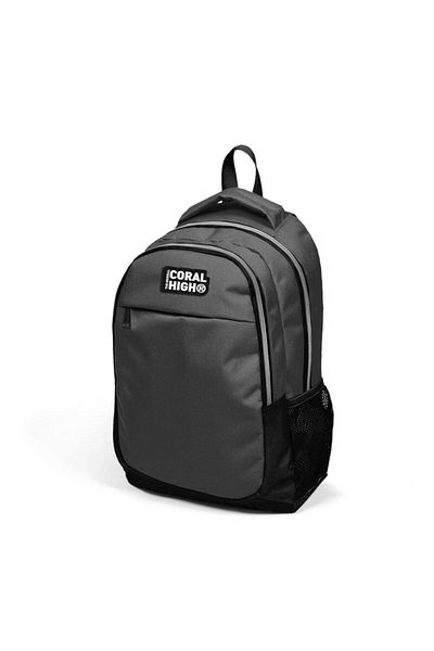 Coral High Dark Gray Black 2-Piece School Bag Set GOSET0214393