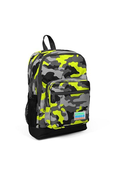 Coral High Set de 2 genți de școală pentru copii, negru, gri, cu model de camuflaj GOSET 0223117