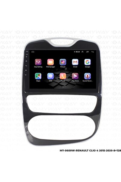MYWAYY Myway Clio 4 Android Multimedya Carplay Navigasyon Ekran - 8gb RAM+128 GB HDD - Myway