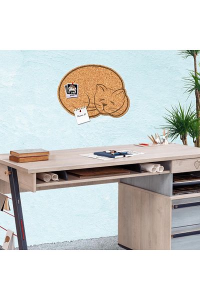 direkt-al Sleeping Cat Mushroom Wall Panel with Adhesive Back 42 Cm X 56 Cm