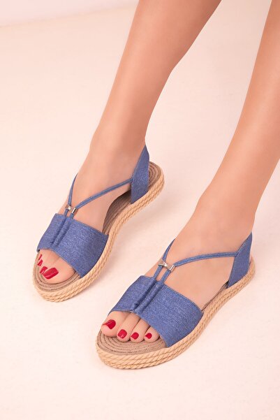 SOHO Blue Denim Women's Sandals 14661