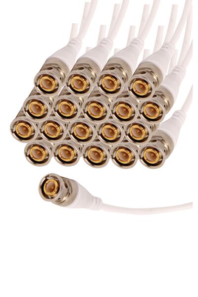 APRONX 20 Adet Kablolu Bnc Konnektör 20lu Güvenlik Kamerası Bağlantı Soketi H...