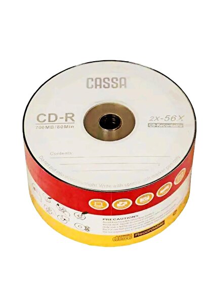 Cassa CD-R 56X700 MB 80 Min Boş CD 50'li Paket Kod:9451