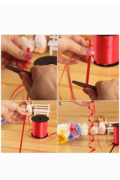 ÇEÇEN HOME Ροζ Κορδόνι Μπαλονιού Ραφίας 200 Μέτρα 6 ml