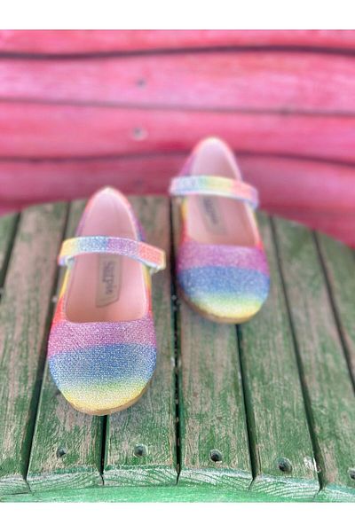Surpie Shoes Balerini pentru copii Rainbow, balerini colorati pentru copii, balerini ortopedici pentru copii