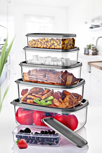 Tugomer Set of 6 Rectangular Sweet Storage Containers - Kitchen Organizer Foo...