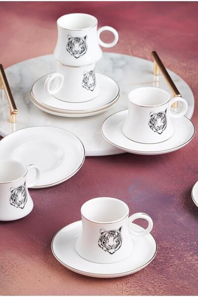 ACAR طقم فناجين قهوة تايجر 6 أشخاص - 90 مل