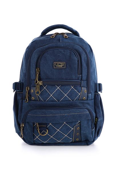 MUCCO Σακίδιο πλάτης Navy Blue Unisex Αδιάβροχο Καμβά - Ccs51411