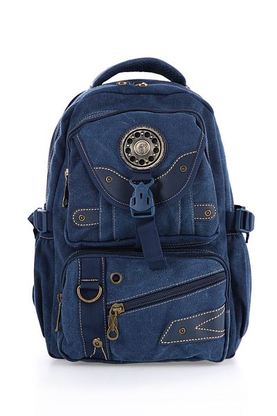 MUCCO Σακίδιο πλάτης Navy Blue Unisex Αδιάβροχο καμβά - ÇÇS Ccs51414, Multi-Pocket