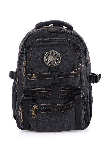 DİNGABAGS ÇÇS Μαύρο Ccs51415 Πανί από καμβά Unisex Αδιάβροχο σακίδιο πλάτης με πολλές τσέπες