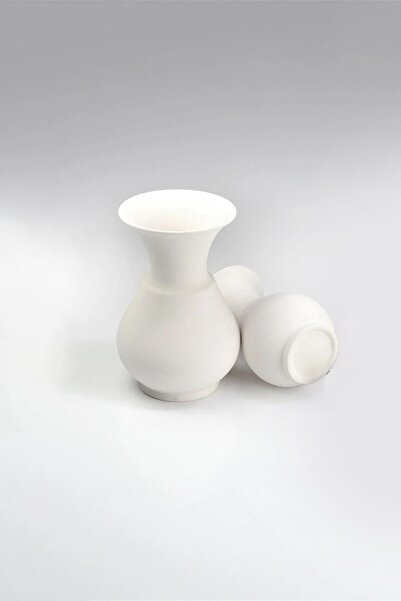 Ref-San Kandil Vazo - Seramik Bisküvi Tekli 20 Cm (HAM ÜRÜN)