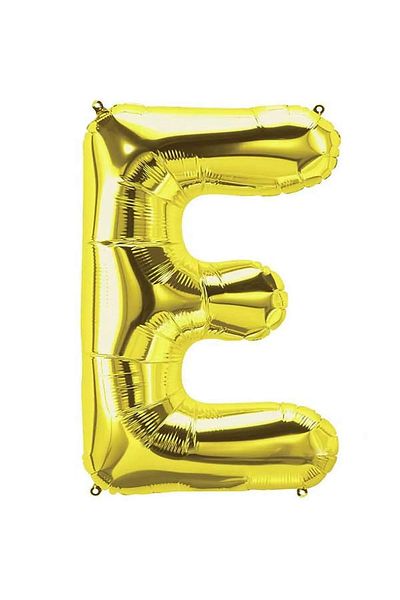 aşkın concept 40 cm Letter E Foil Balloon 16 inch Gold