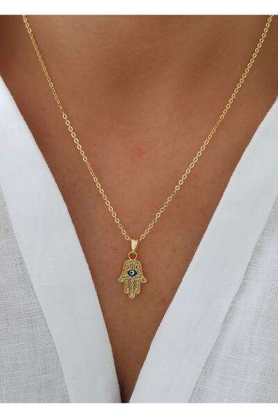 DENİZDENAL Fatmanın Eli Minimal Kolye Gold